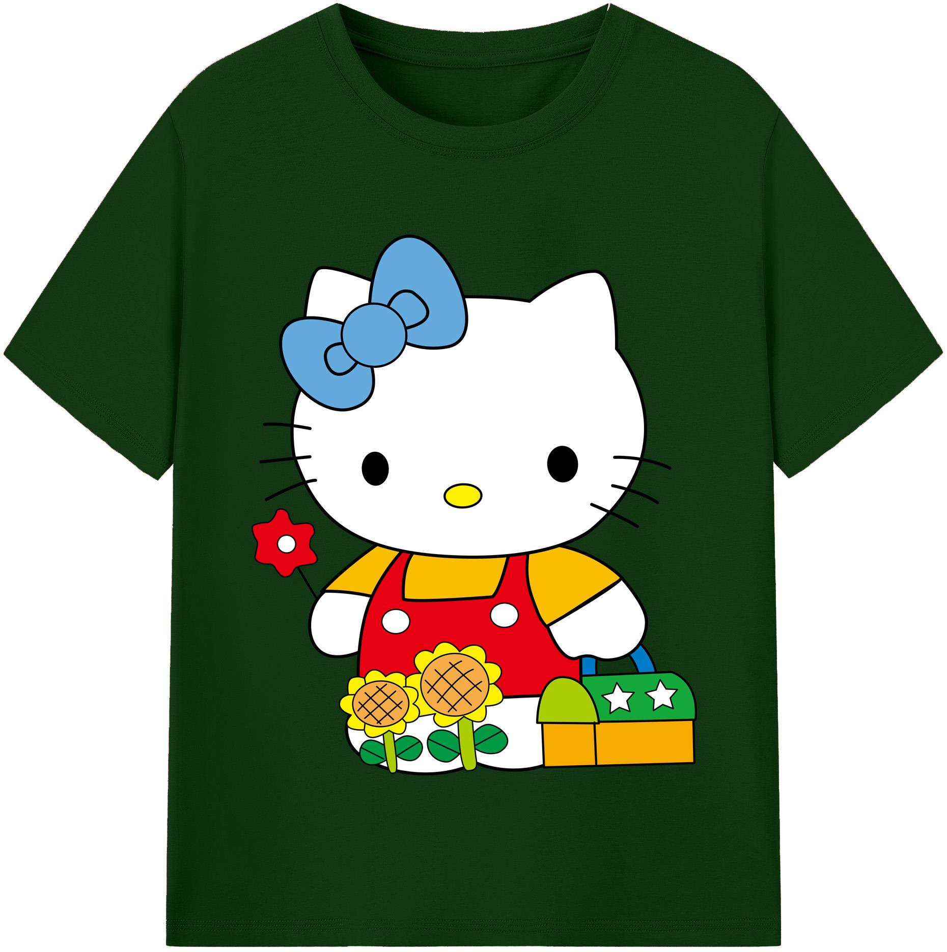 （画像用） Hello Kitty ハローキティ 綿100％半袖Tシャツ（フロントプリント）